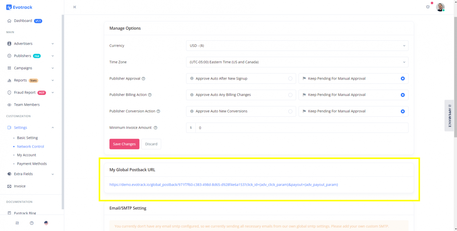 Postback Integration – Documentation